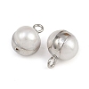 Natural Pearl Round Charms KK-D423-08P-2