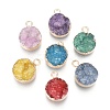 Natural Druzy Agate Pendants G-L566-A-1
