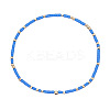 Minimalist Glass Seed Beads & Brass Beads Stretch Bracelets for Women BC0195-13-1