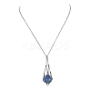 304 Stainless Steel Macrame Pouch Empty Stone Holder for Pendant Necklaces Making NJEW-JN04384-01-2