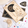 CHGCRAFT 2 Sets 2 Styles Carved Wooden Divination Board Kit AJEW-CA0003-75-5
