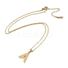 Ion Plating(IP) Initial Letter 304 Stainless Steel Pendant Necklaces NJEW-M199-01G-A-3
