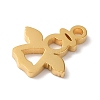 PVD Vacuum Plating 304 Stainless Steel Charms LS-STAS-L081-025G-2