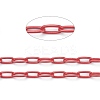 Eco-friendly Spray Painted Handmade Brass Paperclip Chains KK-J276-18-P10-2