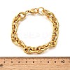 304 Stainless Steel Cable Chain Bracelets for Women LS-BJEW-Q050-01C-G-3