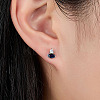 Cubic Zirconia Horse Eye Stud Earrings LS2614-8-2