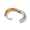 Two Tone 304 Stainless Steel Huggie Hoop Earrings LS-EJEW-P250-01B-2