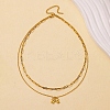 304 Stainless Steel Bowknot Pendant Necklaces LS-NJEW-L182-001G-02-4