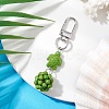 Synthetic Turquoise Beaded Round & Sea Turtle Pendant Decorations HJEW-JM03101-4