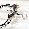 Pterosaur Alloy Enamel & Rhinestones Link Bracelets BJEW-A165-01B-2