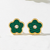 Valentine's Day Flower 201 Stainless Steel Stud Earrings VA2505-4-1