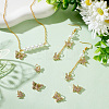   10Pcs 5 Style Brass Micro Pave Clear Cubic Zirconia Charms KK-PH0006-04-5