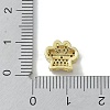 Rack Plating Brass Micro Pave Clear Cubic Zirconia Beads KK-A220-03G-3