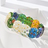 Handmade Millefiori Lampwork Beaded Stretch Bracelets for Men Women BJEW-G738-01A-01-3