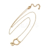 304 Stainless Steel Cat Outline Pendant Necklaces for Women NJEW-F339-03G-2