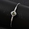 925 Sterling Silver Link Bracelets for Women BJEW-D346-01A-P-3