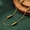 PVD Vacuum Plating 304 Stainless Steel Cable Chain Necklaces NJEW-I248-17G-1
