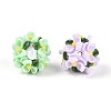 Handmade Polymer Clay Rhinestone Beads with Resin RESI-T060-26M-2
