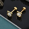 Square Crystal Rhinestone Ear Fake Plugs EJEW-H105-21G-A-2