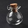 Lucky Bag Shape Glass Cork Bottles Ornament X1-AJEW-A039-02B-1