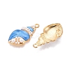 Rack Plating Alloy Enamel Pendants X-ENAM-N056-368KCG-3