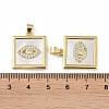 Rack Plating Brass Micro Pave Clear Cubic Zirconia Pendants KK-K341-44G-01-3