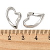 Non-Tarnish 304 Stainless Steel Heart Linking Rings LS-STAS-L022-221P-3