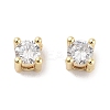Brass Micro with Single Clear Zirconia Beads KK-C051-30G-1