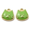 Golden Plated Alloy Charms X-ENAM-L042-01G-3