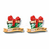 Christmas Theme Opaque Resin Cabochons CRES-N021-120-2
