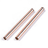 Electroplate Glass Bugle Beads X-SEED-S043-02A-03-4