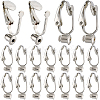 40Pcs Brass Clip-on Earring Converters Findings KK-SC0004-70P-1