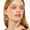 10Pcs 2 Colors Brass Micro Pave Clear Cubic Zirconia Pendants ZIRC-BBC0002-75-5