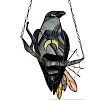 Acrylic Crow Wall Decorations DARK-PW0001-125-1