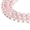 Drawbench Transparent Glass Beads Strands GLAD-Q012-4mm-02-3
