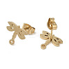 Ion Plating(IP) 304 Stainless Steel Stud Earring Findings STAS-I206-10G-2