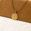 Vintage Real 18k Gold Plated 304 Stainless Steel Pendant Necklaces for Women QI4661-5-1