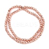 Baking Paint Electroplated Synthetic Non-magnetic Hematite Beads Strands G-H072-A01-01H-2