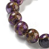 Round Synthetic Gold Clinquant Stone Stretch Bracekets G-P549-02A-4