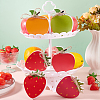 6Pcs Wood Fruits Figurines AJEW-GA00022-5