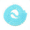 Baking Paint Glass Beads Strands X-DGLA-Q023-6mm-DB19-2