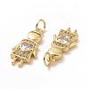 Brass Micro Pave Cubic Zirconia Pendants ZIRC-F134-03G-3
