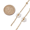 Flower Glass Beaded Link Chain AJEW-JB01207-01-2