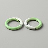 Gradient Color Zinc Alloy Spring Gate Rings PALLOY-WH0001-82D-2
