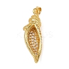 Brass Micro Pave Cubic Zirconia Pendants KK-A260-02G-1