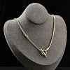 Brass Round Snake Chain Necklaces with OT Clasps for Men Women NJEW-G160-06G-3