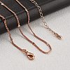 Brass Curb Chains Necklaces for Women NJEW-D302-18RG-2