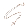 Ion Plating(IP) 304 Stainless Steel Cable Chain Necklaces NJEW-G081-07-3