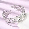 Fish 304 Stainless Steel Cuff Bangles for Women BJEW-A155-02P-3