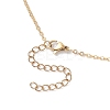Handmade Glass Seed Beaded Leaf Shape Pendant Brass Cable Chain Necklaces for Women NJEW-MZ00127-01-5